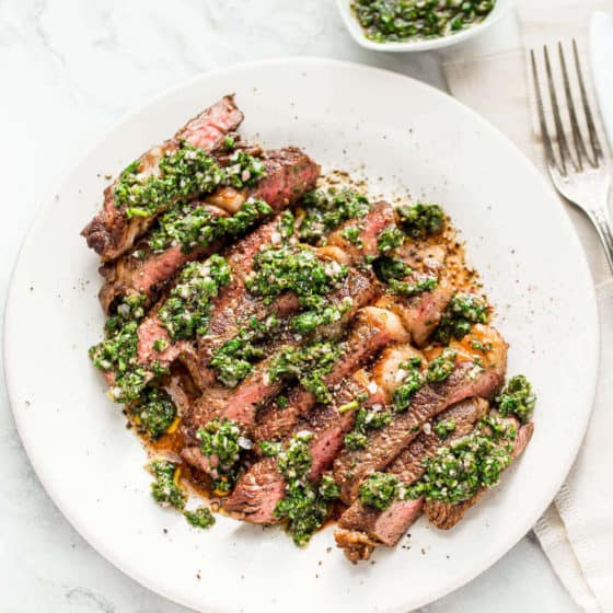 Ultimate Argentinian Chimichurri Ribeye Steak - PantsDownApronsOn