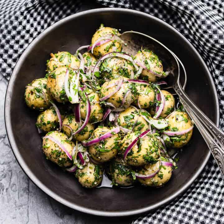 Easy Warm Potato Salad With Red Onion And Parsley   Warm Potato Salad 9 720x720 